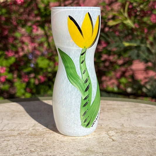 Hand-Painted Kosta Boda “Tulipa” Mini Vase