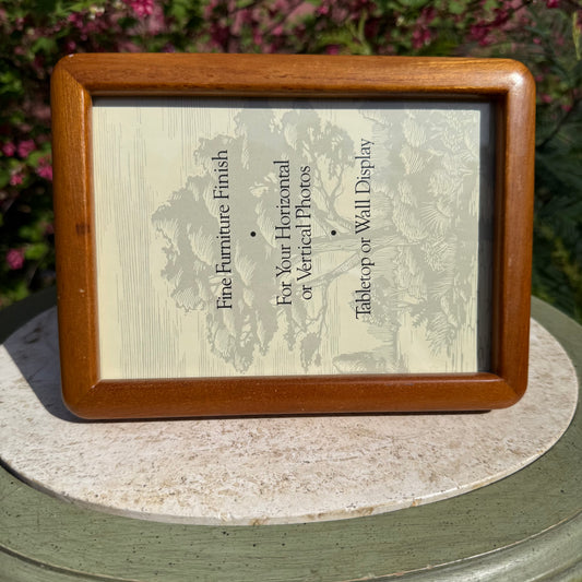 Vintage Teak 5”x7” Picture Frame