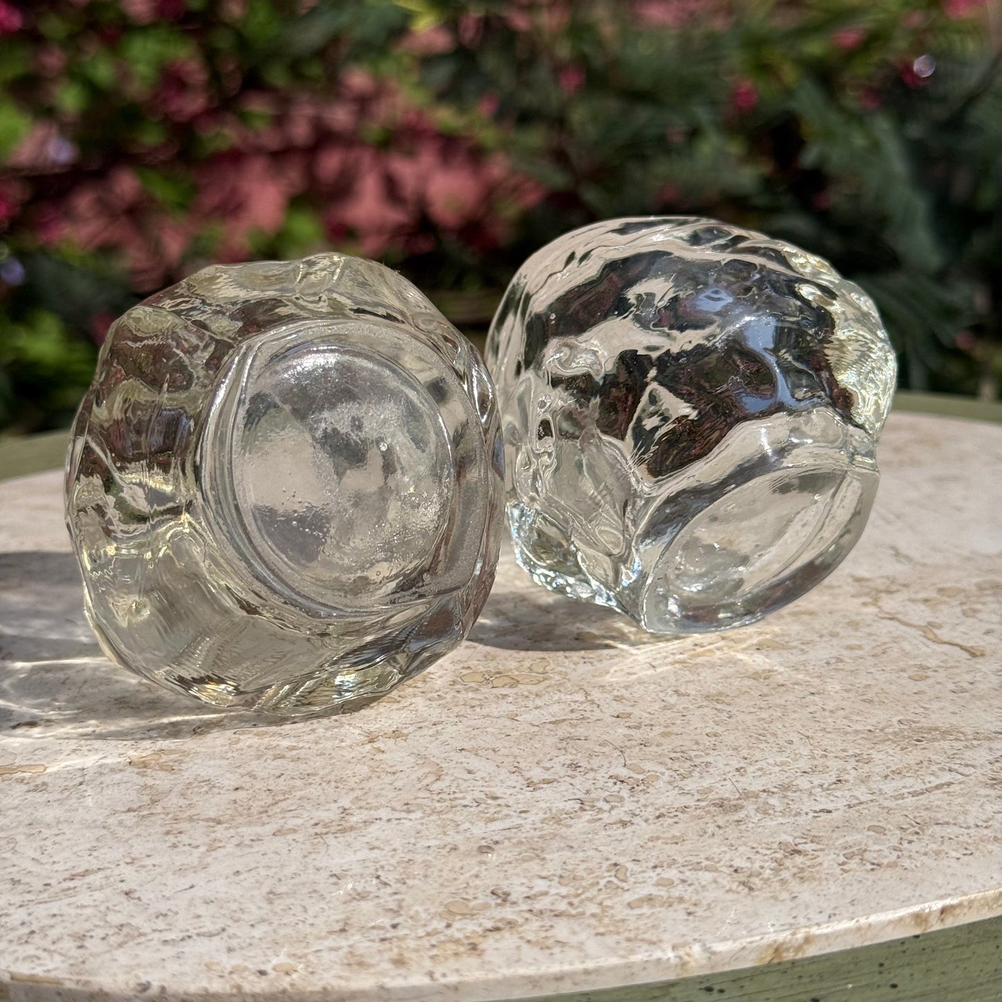 Snowball Votive Tealight Holder Pair
