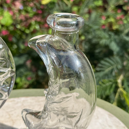 Vintage Celestial Sun & Moon Glass Jar Pair