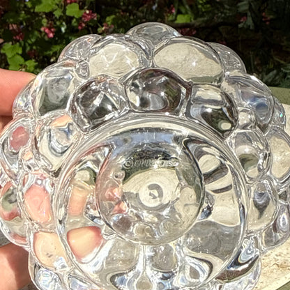 Vintage Orrefors Crystal “Raspberry” Votive Holder