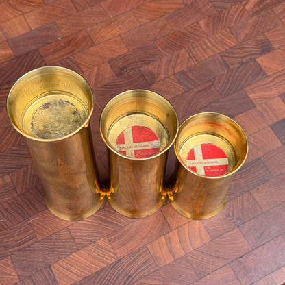 Vintage MCM Scanmalay Made in Denmark Candle Holders/Vases Set of 3