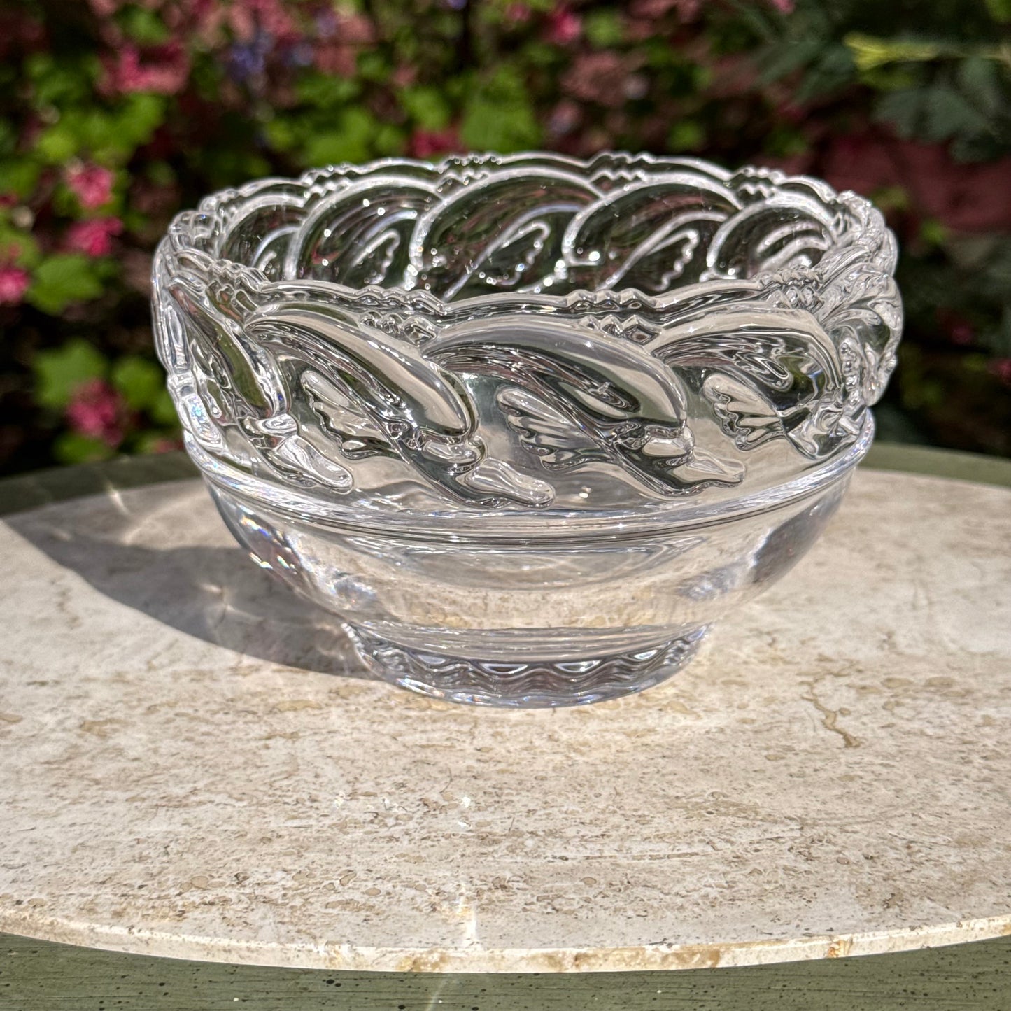 Tiffany & Co. Crystal Dolphin Bowl