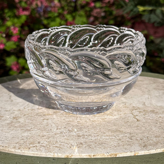 Tiffany & Co. Crystal Dolphin Bowl