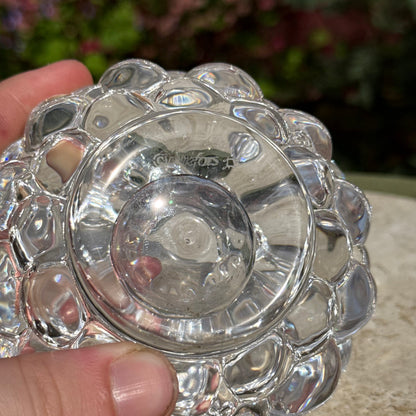 Vintage Orrefors Crystal “Raspberry” Votive Holder