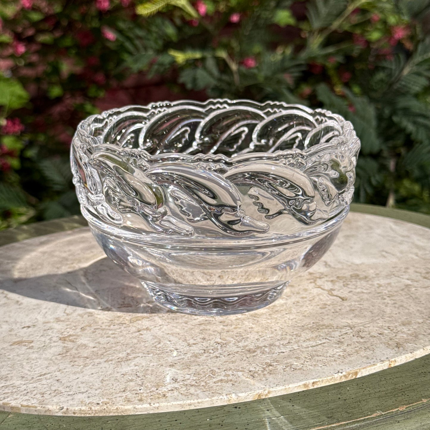 Tiffany & Co. Crystal Dolphin Bowl
