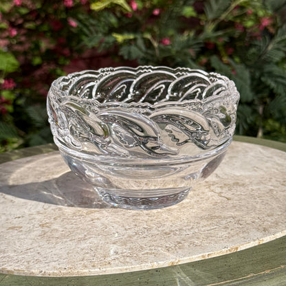Tiffany & Co. Crystal Dolphin Bowl