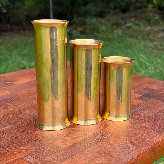 Vintage MCM Scanmalay Made in Denmark Candle Holders/Vases Set of 3