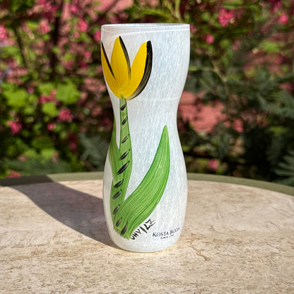 Hand-Painted Kosta Boda “Tulipa” Mini Vase