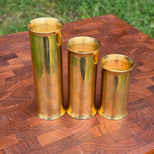 Vintage MCM Scanmalay Made in Denmark Candle Holders/Vases Set of 3