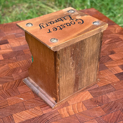 Vintage Coaster Library w/ Book Shaped Coasters