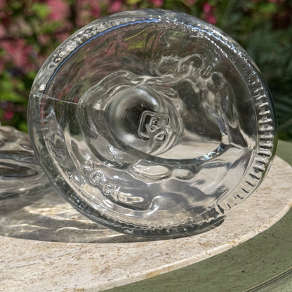 Vintage Celestial Sun & Moon Glass Jar Pair