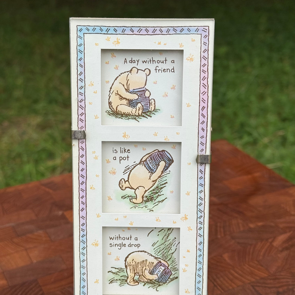 Vintage Winnie The Pooh Framed Collage