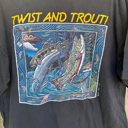 Vintage 90s “Twist And Trout” T-shirt