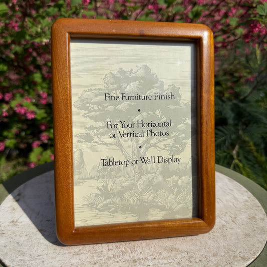 Vintage Teak 5”x7” Picture Frame