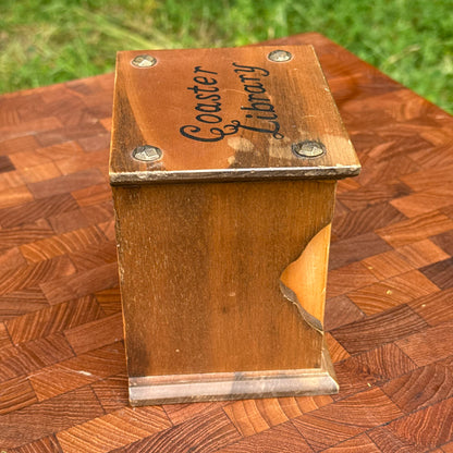 Vintage Coaster Library w/ Book Shaped Coasters