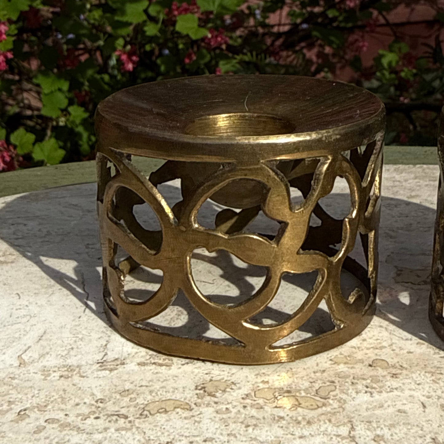 Vintage Brass Candlestick Holder Pair