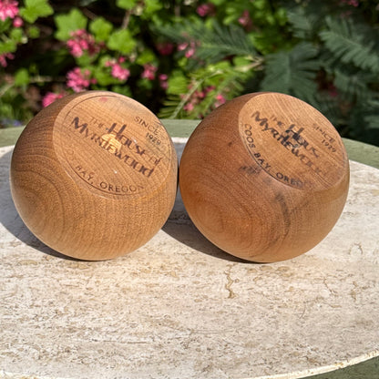 Handmade Oregon Myrtlewood Candle Holder Pair