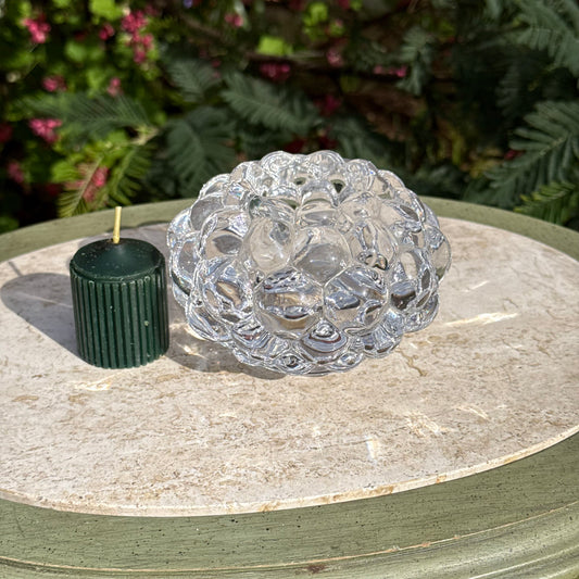 Vintage Orrefors Crystal “Raspberry” Votive Holder