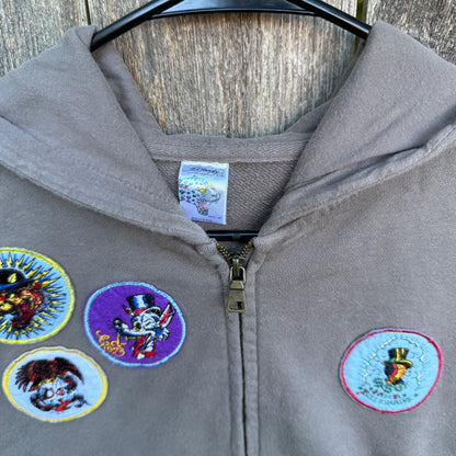 Vintage Y2K Ed Hardy Patches Zip-Up Hoodie