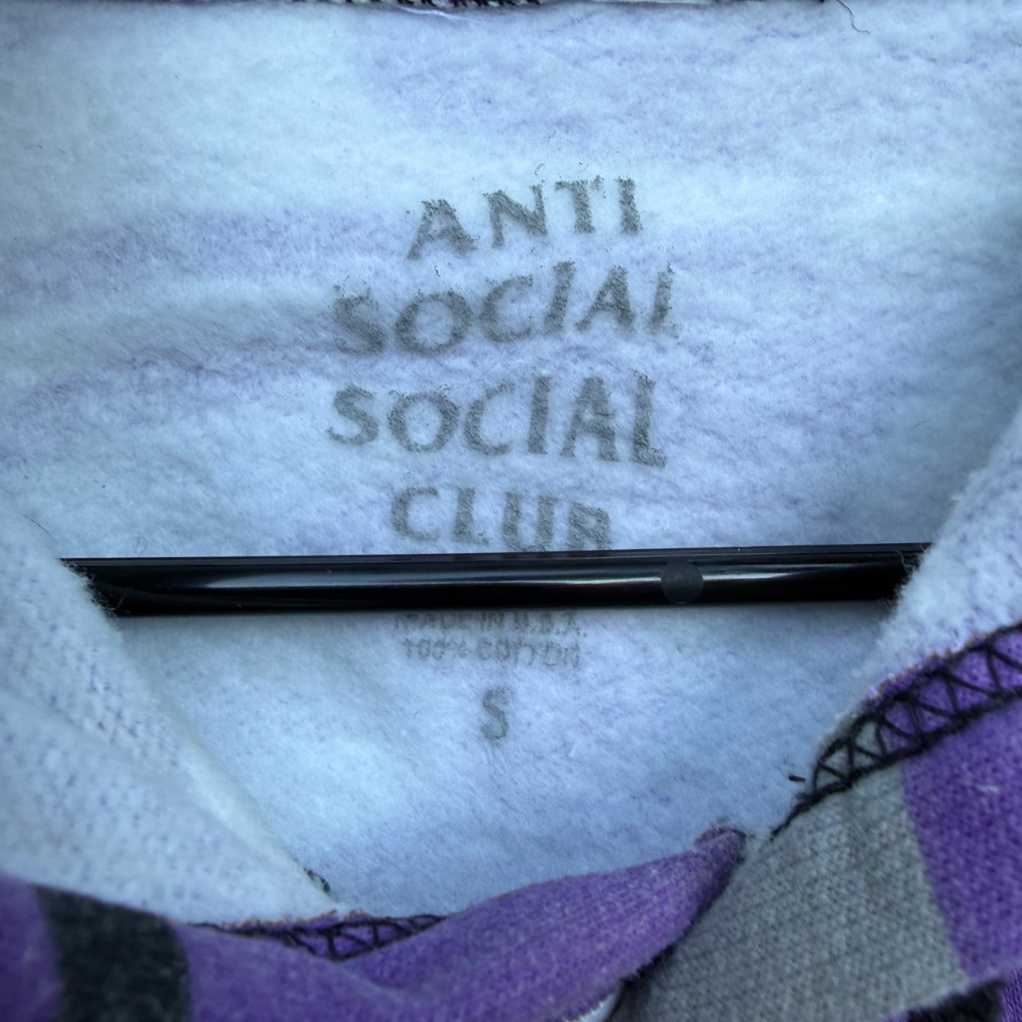 Anti Social Social Club Blocked Purple Camo Hoodie