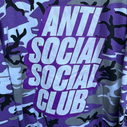 Anti Social Social Club Blocked Purple Camo Hoodie