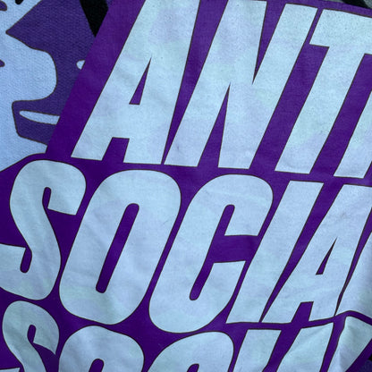 Anti Social Social Club Blocked Purple Camo Hoodie