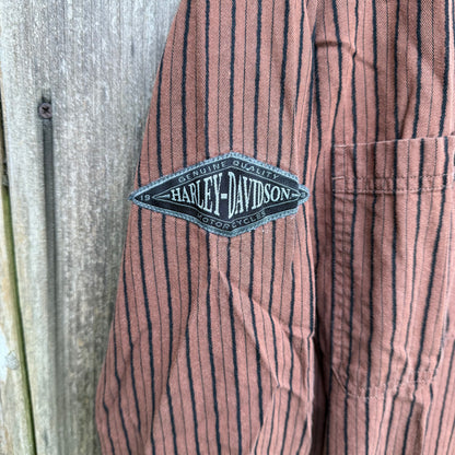 Harley Davidson Striped Button-Down Long Sleeve Shirt