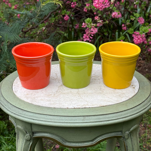 Retired Fiesta Flower Pots (Poppy, Lemongrass, Daffodil)