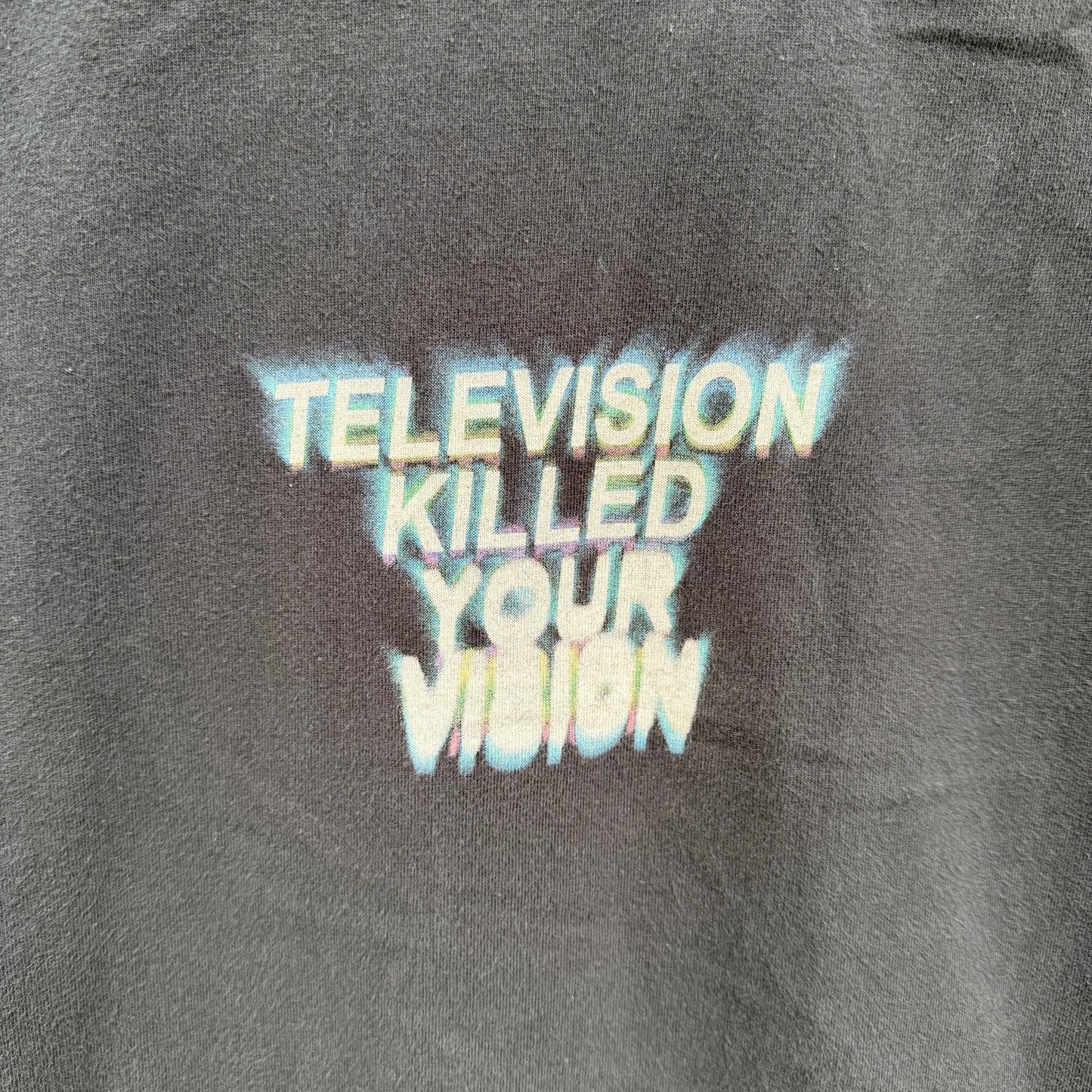 Short Sleeve Black "Television Killed Your Vision" T-Shirt